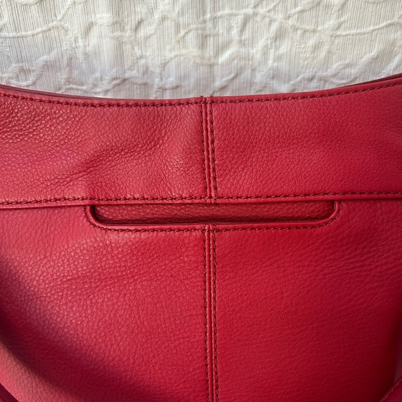 HOBO Leather Handbag Tote Soft Red NWOT - Picture 3 of 12